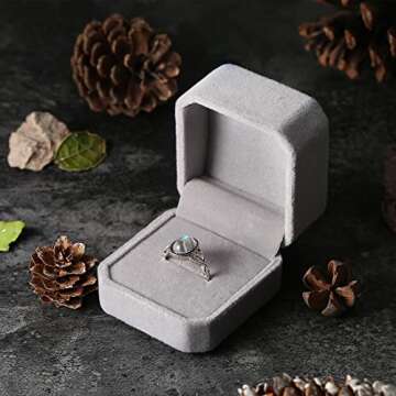 MILACOLATO Moonstone Rings for Women 925 Sterling Silver Jewelry | 18K White Gold Vintage Celtic Knot Rings | Bezel Solitaire Rings | 5/6/7/8/9/10/11, Sterling Silver, Cubic Zirconia