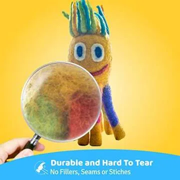 Le Sharma Eco- Octopus – Handmade 100% Natural Boiled Wool Pet Toys – Eco- Friendly Dog Toys - Organic Dog Toys- Design in USA - Small Size: 9 Inches - Yellow Color