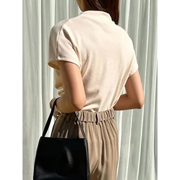 Elegant Mock Neck Tee Top for Women - SweatyRocks