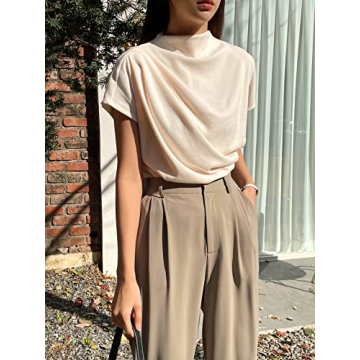 Elegant Mock Neck Tee Top for Women - SweatyRocks