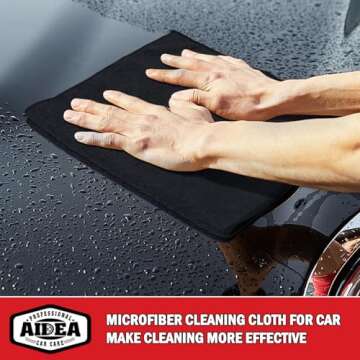 AIDEA Microfiber Cleaning Cloth 24 Pack, 12inx16in Microfiber Towel for Cars, Soft & Absorbent Micro...