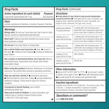 Amazon Basic Care Loperamide Hydrochloride Tablets, 2 mg, Anti-Diarrheal, 24 Count (Pack of 1) (Packaging may vary)