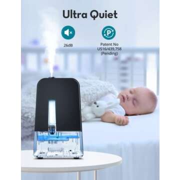 Quiet 6L Humidifier for Bedroom & Large Rooms