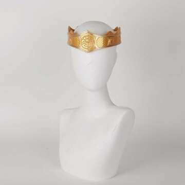 INSP House of the Family Dragon Season 2 Renella Crown Game Golden Crown Thrones cosplay Halloween props, OFA, Light Yellow