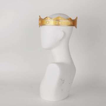 INSP House of the Family Dragon Season 2 Renella Crown Game Golden Crown Thrones cosplay Halloween props, OFA, Light Yellow