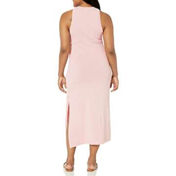 The Drop Women's Gabriela Halter Neck A-Line Side Slit Maxi Dress, Ice Pink, S