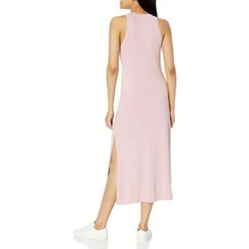 The Drop Women's Gabriela Halter Neck A-Line Side Slit Maxi Dress, Ice Pink, S