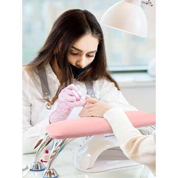 Big Arm Rest for Nails Cushion, Microfiber Leather Hand Rest for Nails Tech, Hand Rest Pillow for Na...