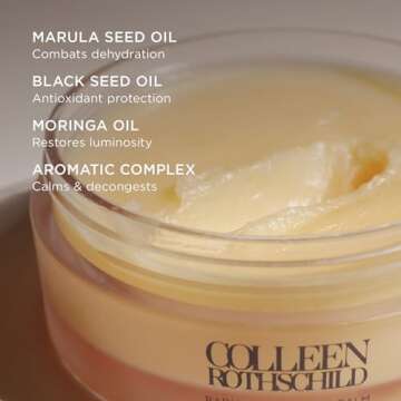 COLLEEN ROTHSCHILD Radiant Cleansing Balm | Deeply Cleanses, Soothes, Removes Makeup & Impurities | Restores Luminosity | Calms & Decongests | Combats Dehydration (3.3 fl oz)