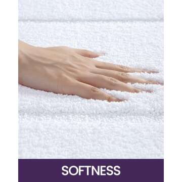 DEXI Soft Non-Slip Bathroom Rugs for All Floor Types