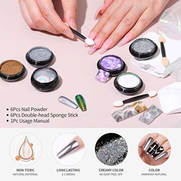BORN PRETTY Chrome Powder Nail Pigments for Stunning Manicures