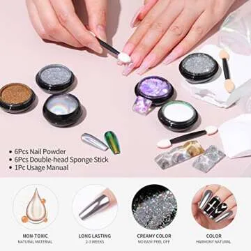 BORN PRETTY Chrome Powder Nail Pigments for Stunning Manicures