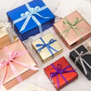 Ribbli Pink Satin Ribbon Double Faced Satin 1/2 inch x Continuous 50 Yards-Pink Ribbon for Gift Wrapping Crafts Wedding Decoration Bows Bouquet Floral Arrangement