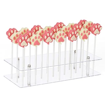 Cake Pop Stand, 21 Holes Lollipop Display Stand, Acrylic Clear Cake Pop Display Holder, Cakepopsical...