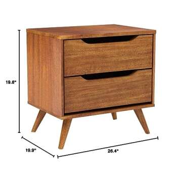 Furniture of America Lennart Oak Nightstands, 24" H