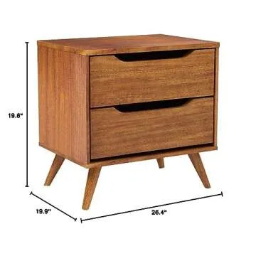 Furniture of America Lennart Oak Nightstands, 24" H