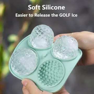 Unique Golf Ball Ice Cube Tray, 2.5" Molds for Drinks