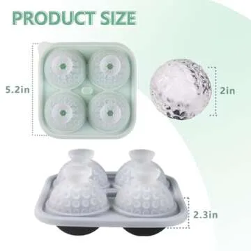 Golf Ball Ice Cube Tray for Unique Cocktails and Gifts