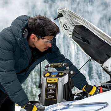 Stanley 1200 Peak Amp Automotive Jump Starter for Safe Travel