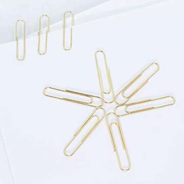 Colorful AOKIVIGOA Paper Clips in Stylish Box - 100pcs