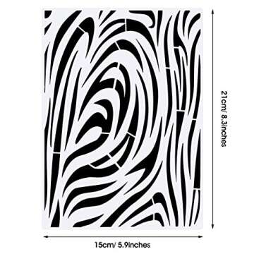 Zonon 12 Pieces Leopard Stencils Animal Cheetah Stencils Reusable Snakeskin Painting Template for Bl...