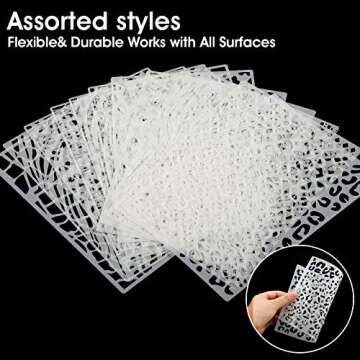 Zonon 12 Pieces Leopard Stencils Animal Cheetah Stencils Reusable Snakeskin Painting Template for Bleaching Shirts Baking DIY Crafts Wall(5.9 x 8.3 Inch)