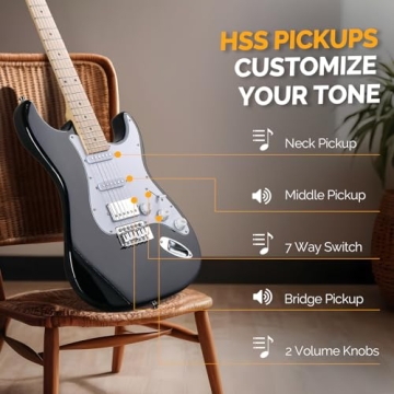 GLARRY Electric Guitar Kit with Amp & Accessories