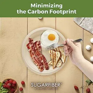 Eco-friendly 10-inch Compostable 3 Compartment Plates