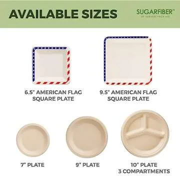 Eco-friendly 10-inch Compostable 3 Compartment Plates