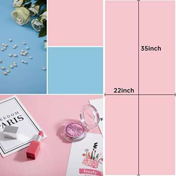 EOAJAFOU 5pcs 34x22in Morandi Background Paper Photography Backdrops Solid Color Photo Background for Food, Pastry, Jewelry, Cosmetics Backdrop Shoot