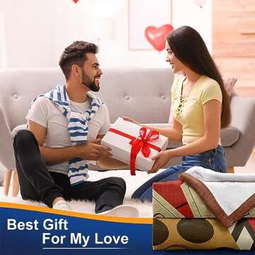 Movie Theme Blanket Gifts - Vintage Cinema Popcorn Movie Reel Modern Retro Decor Soft Throw Warm Lightweight Fleece Cozy Fuzzy Birthday Christmas Blankets for Women Kids Adults Teens 50"x60"