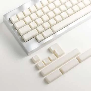 Elegant REDQIN White Jade Keycaps for Ergonomic Keyboards