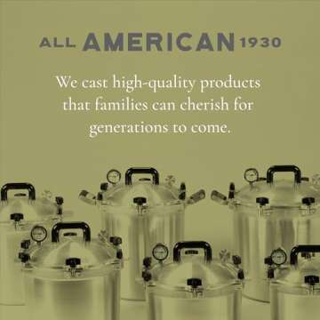 All American 1930: 10.5qt Pressure Cooker/Canner Plus (The 910) - Exclusive Metal-to-Metal Sealing System - Easy to Open & Close - Suitable for Gas, Electric, or Flat Top Stoves - Made in the USA
