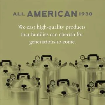 All American 1930: 10.5qt Pressure Cooker/Canner Plus (The 910) - Exclusive Metal-to-Metal Sealing System - Easy to Open & Close - Suitable for Gas, Electric, or Flat Top Stoves - Made in the USA