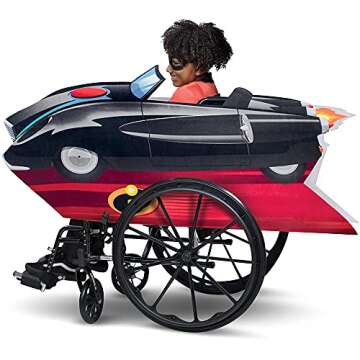 Disguise Incredibles Car Adaptive Wheelchair Cover for Kids, Official Incredibles Rolling Costume fo...