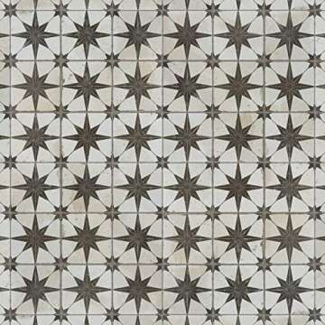 Merola Tile Harmonia Kings Star Nero 13" x 13" Ceramic Floor and Wall Tile