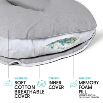 Milliard U Shaped Memory Foam Body Support Pillow - 54 Inch Comfort