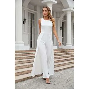 VERWIN Women's Elegant Patchwork Jumpsuit High-Waist XL