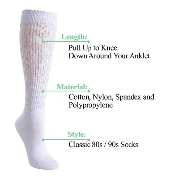 Zmart Slouch Socks for Women | Retro Knee High Style