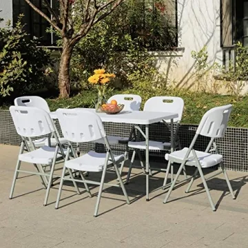 Lakhow 4-Foot Folding Table - Portable and Adjustable