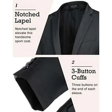COOFANDY Men's Sport Coat Stylish Lightweight Blazer
