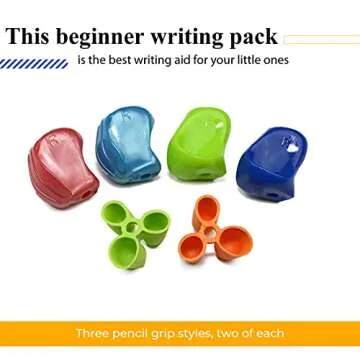 The Pencil Grip Early Childhood Set of 6, Writing Aid Set for Righties and Lefties, Assorted Colors - ECG-006