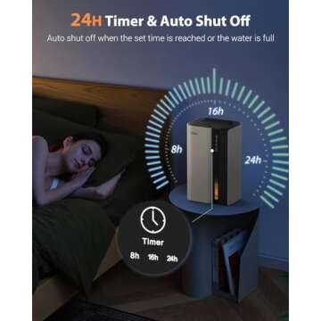 UBBO Dehumidifier for Home Effective Quiet Humidity Control