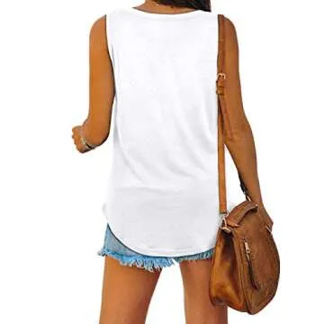 XIEERDUO Women's V Neck Summer Tank Top Stylish Comfort