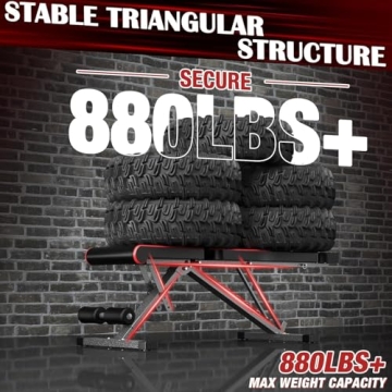 Yagud Adjustable Weight Bench for Home Gym, 880LB Capacity