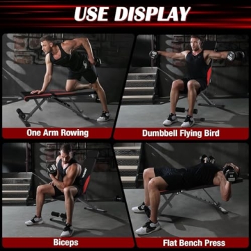 Yagud Adjustable Weight Bench for Home Gym, 880LB Capacity