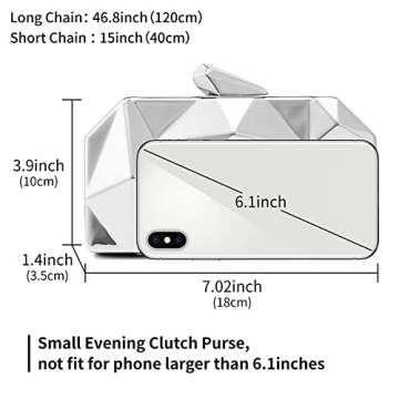 YAPAIOU Women Lattice Pattern Metal Evening Clutch Bag - Stylish and Versatile Handbag for Weddings ...