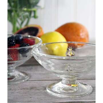 La Rochere Napoleon Bee Ice Cream Dishes – Stylish and Versatile Ice Cream Bowl Set of 6 – Dishw...