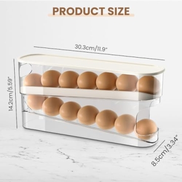 RedRoko Egg Dispenser - Holds 12-14 Eggs Organize Your Kitchen