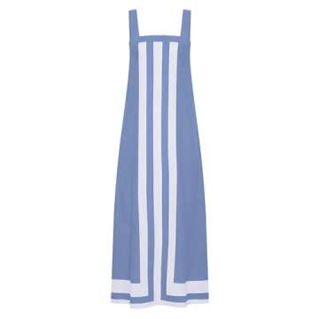 Ailoqing Women Bohemian Floral Summer Maxi Dress